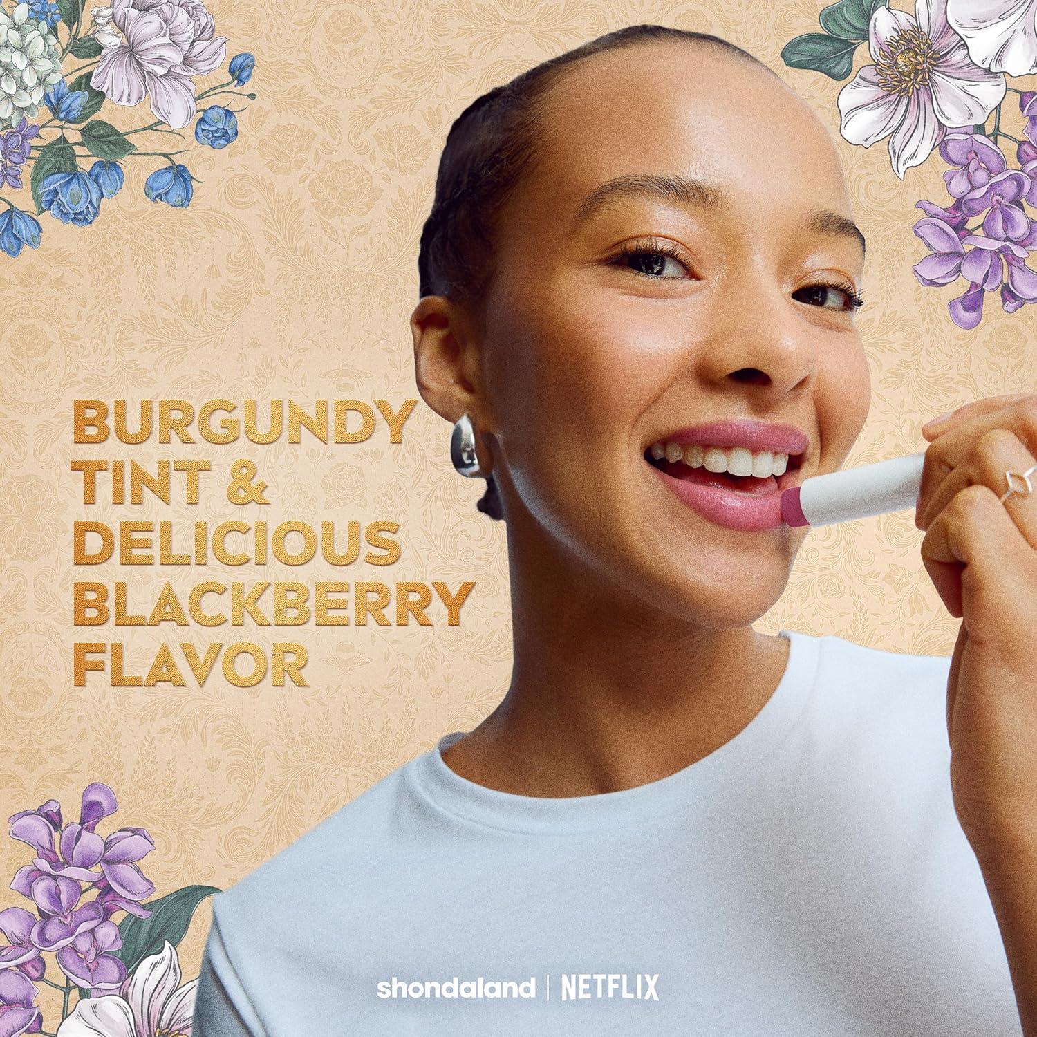 imageNIVEA Blackberry Pie Lip Balm Nourishing Lip Care Bridgerton Limited Edition Tinted Lip Balm with Blackberry Flavor and Shea Butter 3in1 Moisture Repair and Color 017 Oz StickBridgerton Blackberry Pie