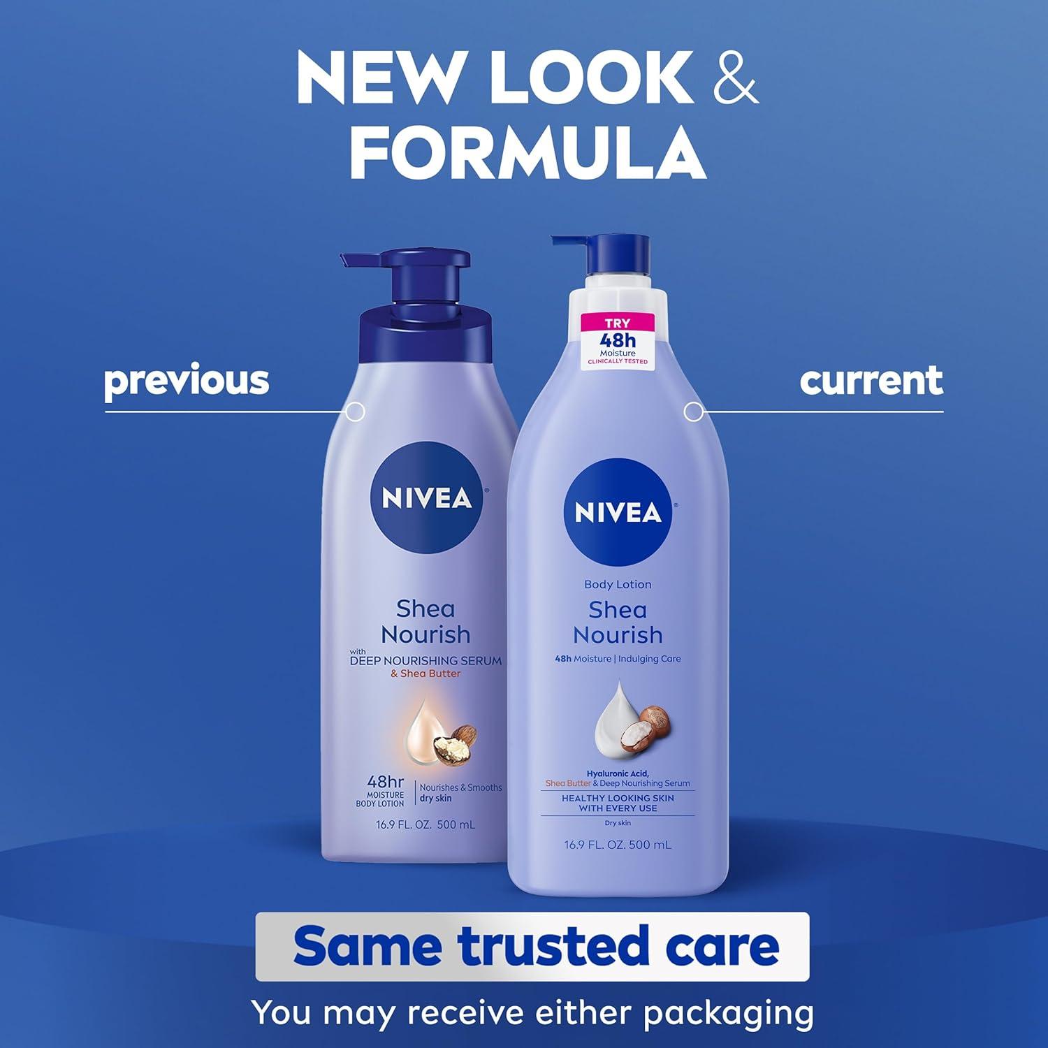 imageNIVEA Cocoa Butter Body Lotion for Dry Skin with Hyaluronic Acid Cocoa Butter and Deep Nourishing Serum 72Hour Body Moisturizer 338 Fl Oz Value Size Pump BottleShea Butter
