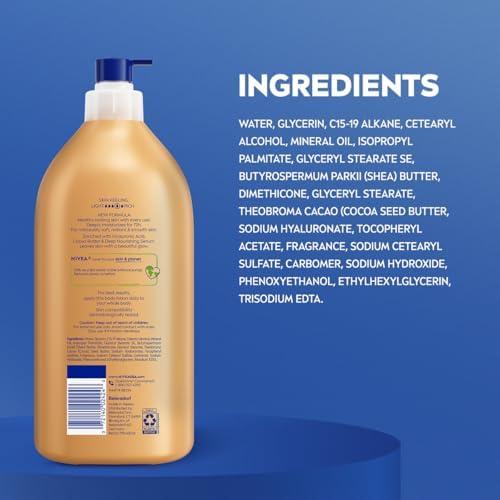 imageNIVEA Cocoa Butter Body Lotion for Dry Skin with Hyaluronic Acid Cocoa Butter and Deep Nourishing Serum 72Hour Body Moisturizer 338 Fl Oz Value Size Pump Bottle338 Fl Oz Pack of 1