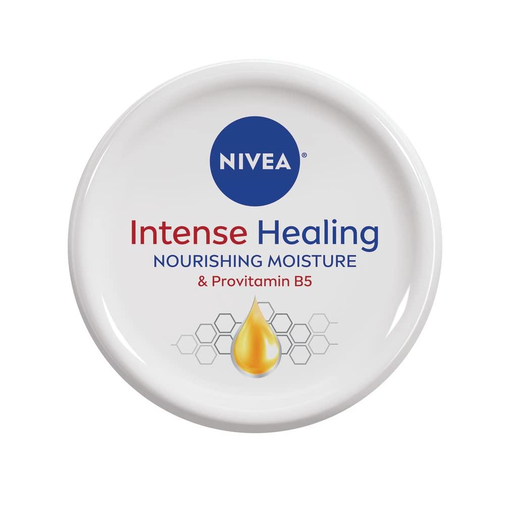 imageNIVEA Intense Healing Body Cream for Dry Skin with Glycerin Provitamin B5 and Niacinamide 72Hour Moisture NonGreasy Body Moisturizer Immediately Soothes Dry Itchy Skin Feeling 135 Oz Jar135 Ounce Pack of 2