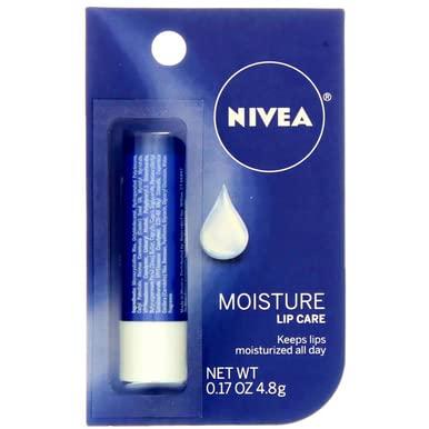 imageNIVEA Moisture Lip Care Hydrating Lip Balm with Shea Butter Mothers Day Gifts 017 Oz Stick Pack of 4Unflavored