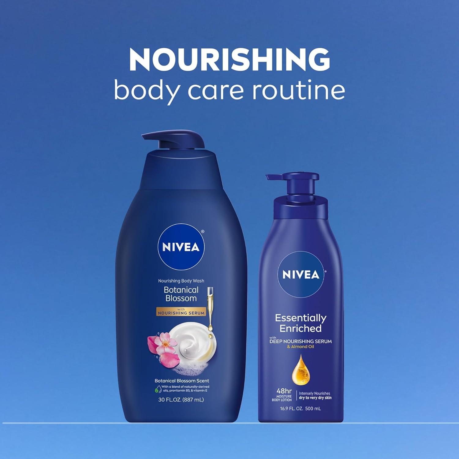 imageNIVEA Nourishing Botanical Blossom Body Wash with Nourishing Serum Moisturizing Body Wash for Women Enriched with Provitamin B5 and Vitamin E 20 Fl Oz BottleBotanical Blossom