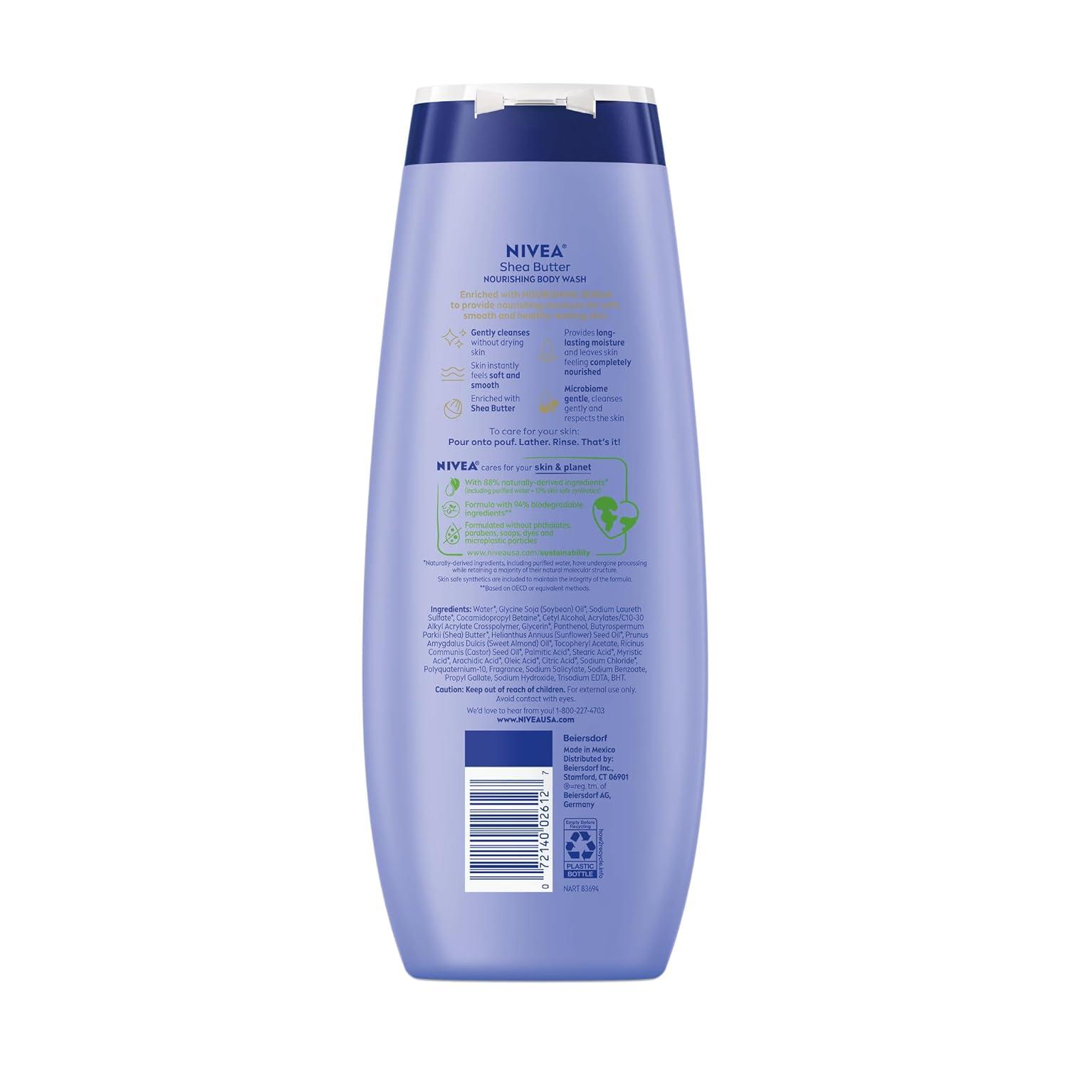 imageNIVEA Nourishing Botanical Blossom Body Wash with Nourishing Serum Moisturizing Body Wash for Women Enriched with Provitamin B5 and Vitamin E 20 Fl Oz BottleBotanical Blossom