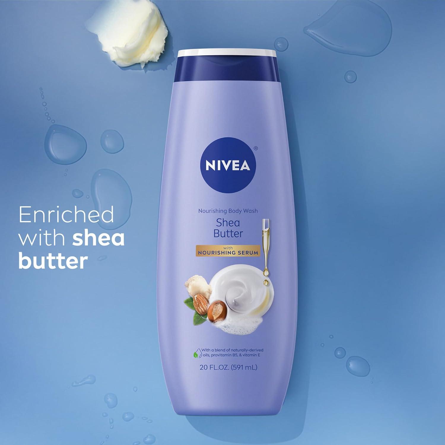 imageNIVEA Nourishing Shea Butter Body Wash with Nourishing Serum Moisturizing Body Wash for Women Mothers Day Gifts 20 Fl Oz Bottle20 Fl Oz Pack of 1