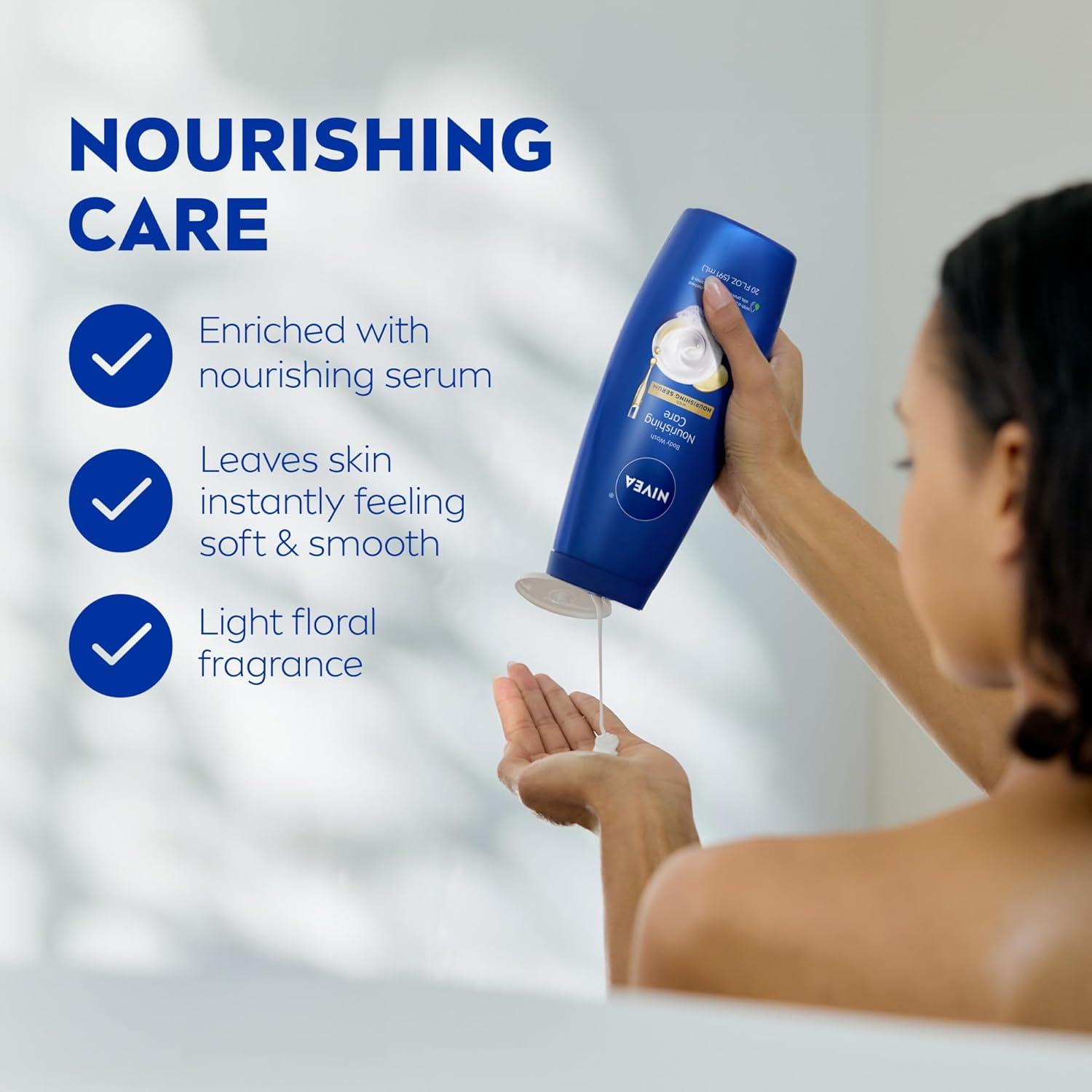 imageNIVEA Nourishing Shea Butter Body Wash with Nourishing Serum Moisturizing Body Wash for Women Mothers Day Gifts 20 Fl Oz Bottle20 Fl Oz Pack of 1