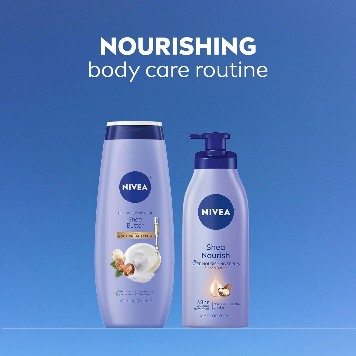 imageNIVEA Nourishing Shea Butter Body Wash with Nourishing Serum Moisturizing Body Wash for Women Mothers Day Gifts 20 Fl Oz Bottle20 Fl Oz Pack of 1