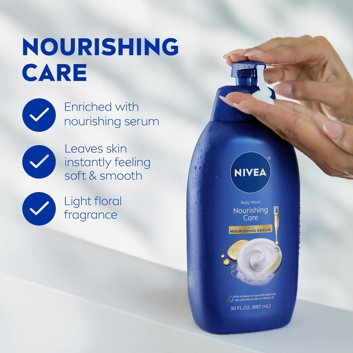 imageNIVEA Nourishing Shea Butter Body Wash with Nourishing Serum Moisturizing Body Wash for Women Mothers Day Gifts 20 Fl Oz Bottle30 Fl Oz Pack of 1