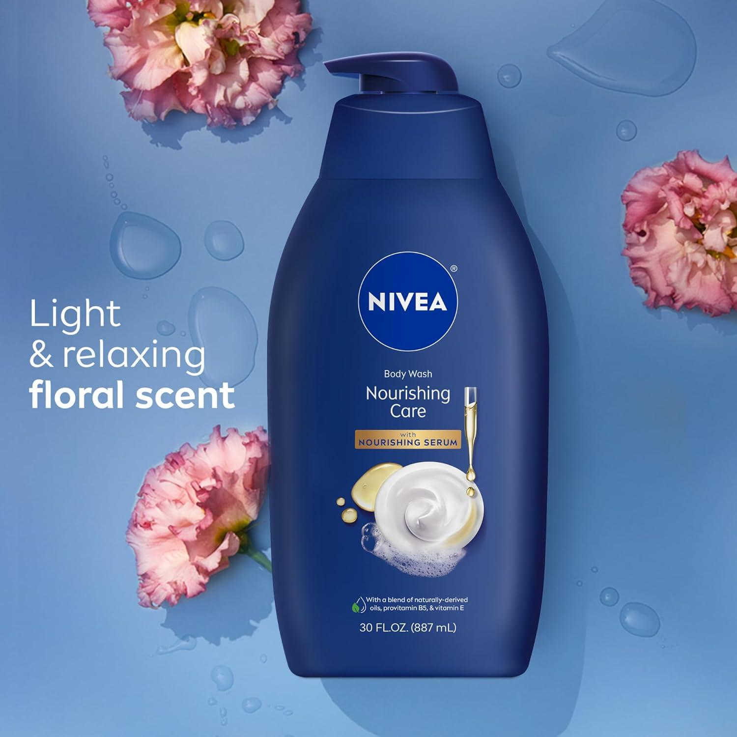 imageNIVEA Nourishing Shea Butter Body Wash with Nourishing Serum Moisturizing Body Wash for Women Mothers Day Gifts 20 Fl Oz Bottle30 Fl Oz Pack of 1