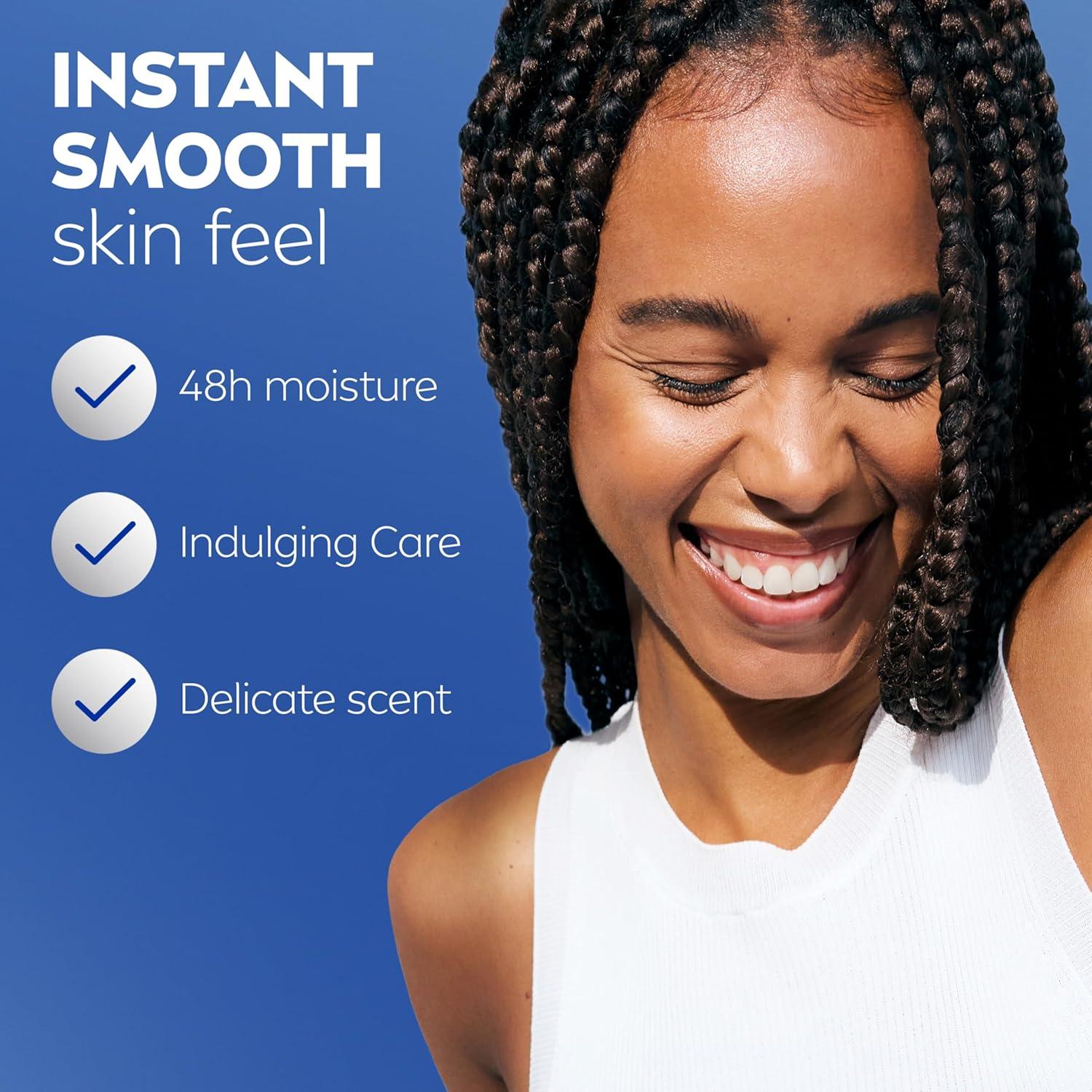 imageNIVEA Oil Infused Vanilla and Almond Oil Body Lotion for Women FastAbsorbing and NonGreasy Vanilla Scented Lotion Moisturizes for 48 Hours 169 Fl Oz Pump Bottle Pack of 3169 Fl Oz Pack of 3