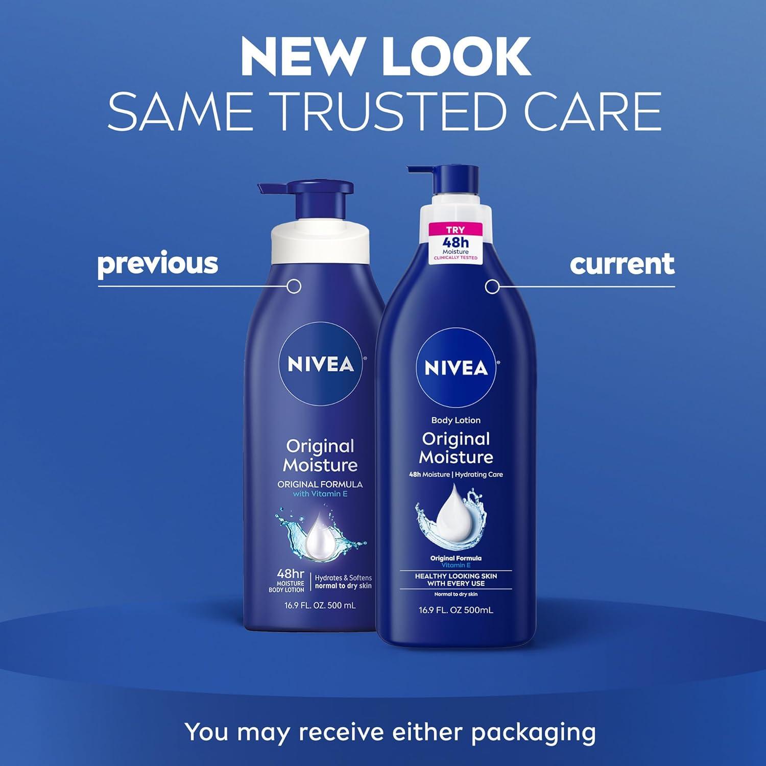 imageNIVEA Original Moisture Body Lotion with Vitamin E 48Hour Body Moisturizer for Normal to Dry Skin 169 Fl Oz Pump Bottle169 Fl Oz Pack of 2