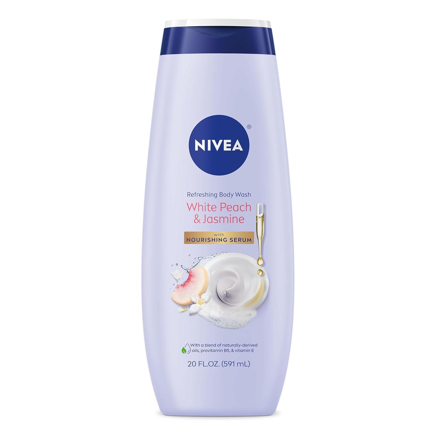 imageNIVEA Refreshing Basil and White Tea Body Wash with Nourishing Serum Scented Body Wash for Women Enriched with Provitamin B5 and Vitamin E 20 Fl Oz Bottle20 Fl Oz Pack of 1