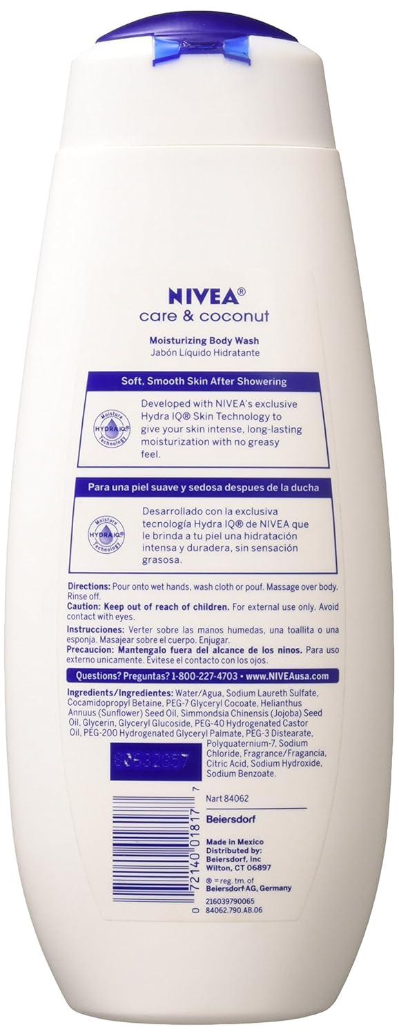 imageNIVEA Refreshing Wild Berries and Hibiscus Body Wash with Nourishing Serum Scented Body Wash for Women Enriched with Provitamin B5 and Vitamin E 20 Fl Oz BottleCoconut