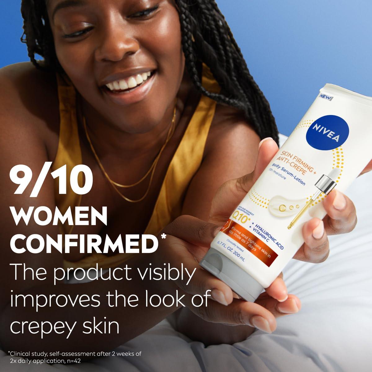 imageNIVEA Skin Firming amp Anti Crepe Body SerumLotion with Q10 Hyaluronic Acid and Vitamin C Mothers Day Gifts 67 Fl Oz Tube