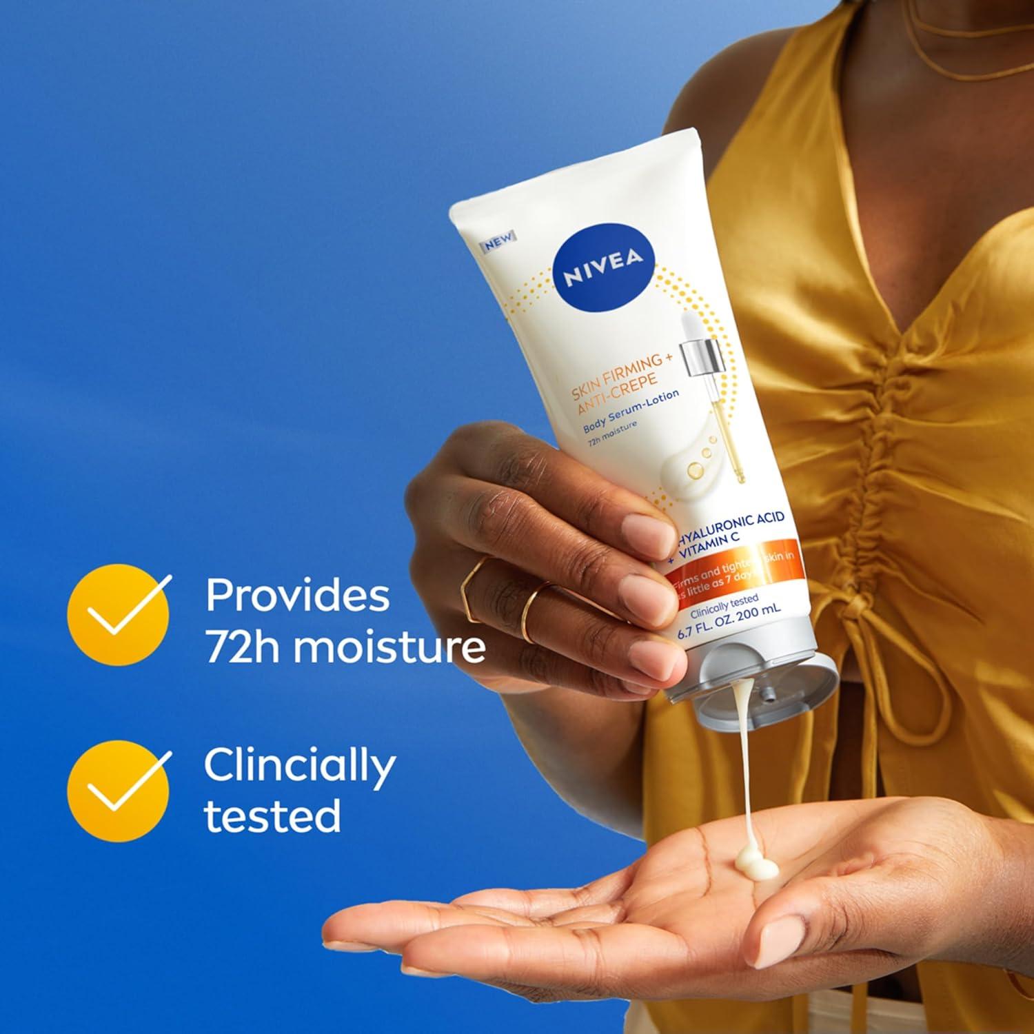 imageNIVEA Skin Firming amp Anti Crepe Body SerumLotion with Q10 Hyaluronic Acid and Vitamin C Mothers Day Gifts 67 Fl Oz Tube