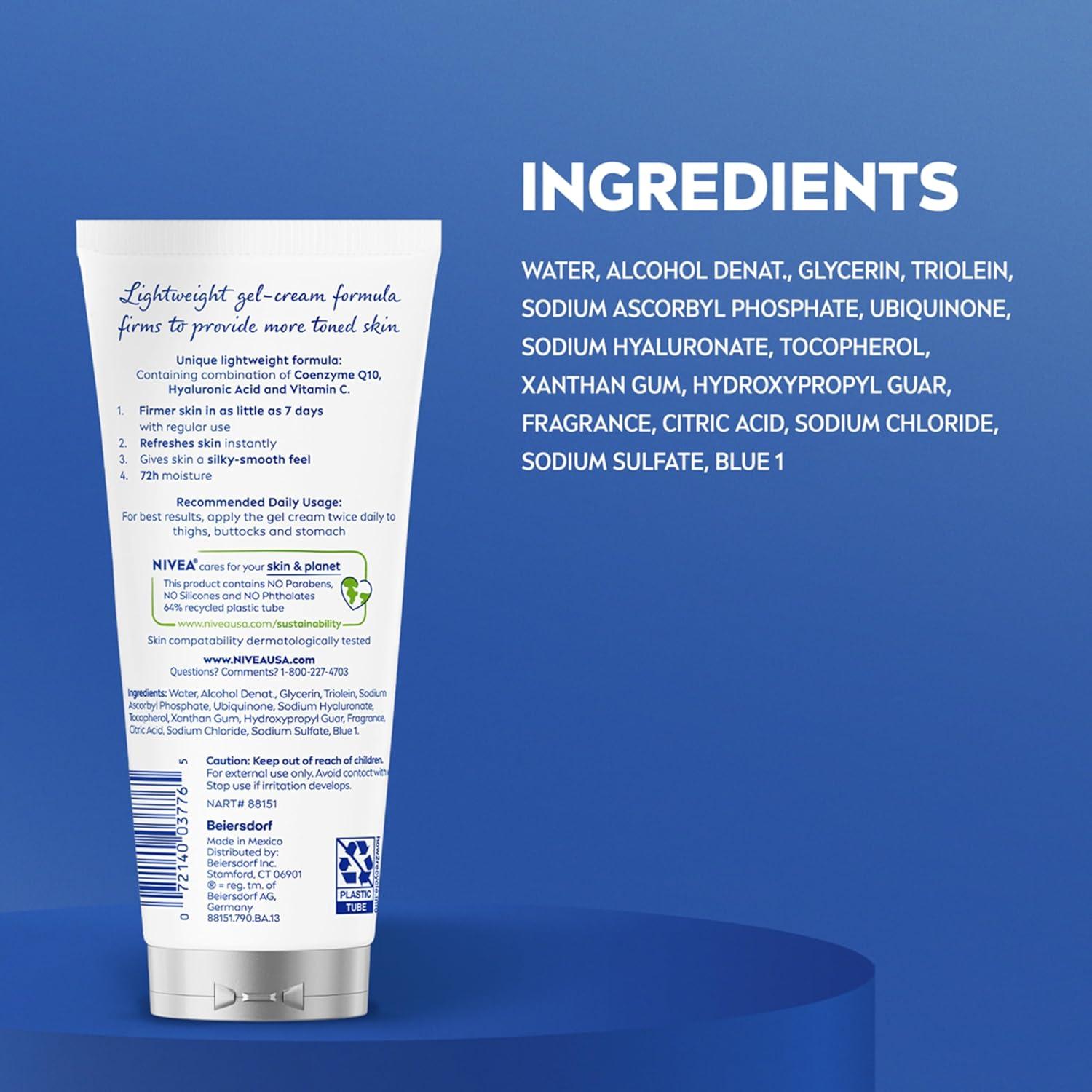 imageNIVEA Skin Firming amp Toning Body Gel Cream with Q10 Hyaluronic Acid and Vitamin C Mothers Day Gifts 67 Oz TubeAlmond