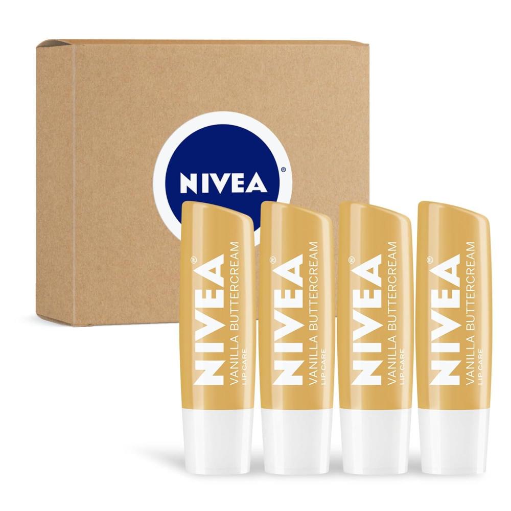 imageNIVEA Blackberry Pie Lip Balm Nourishing Lip Care Bridgerton Limited Edition Tinted Lip Balm with Blackberry Flavor and Shea Butter 3in1 Moisture Repair and Color 017 Oz StickVanilla Buttercream