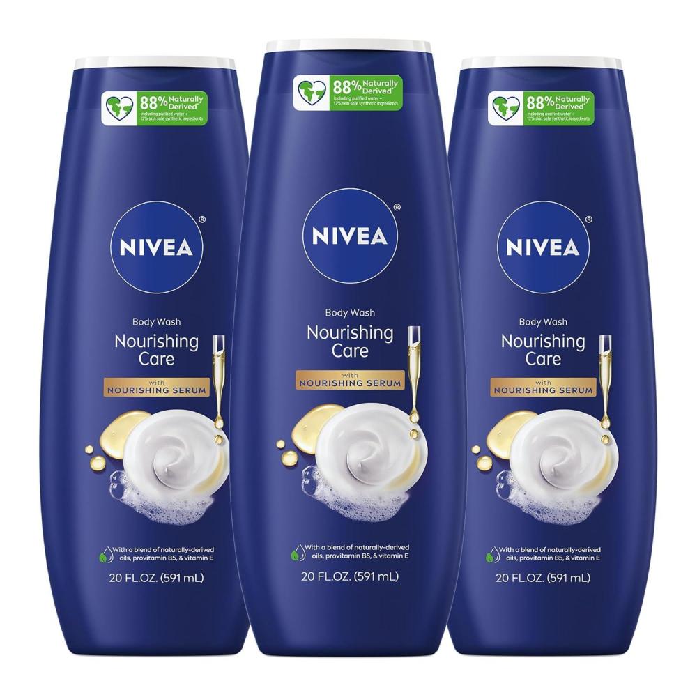 imageNIVEA Nourishing Shea Butter Body Wash with Nourishing Serum Moisturizing Body Wash for Women Mothers Day Gifts 20 Fl Oz Bottle20 Fl Oz Pack of 3