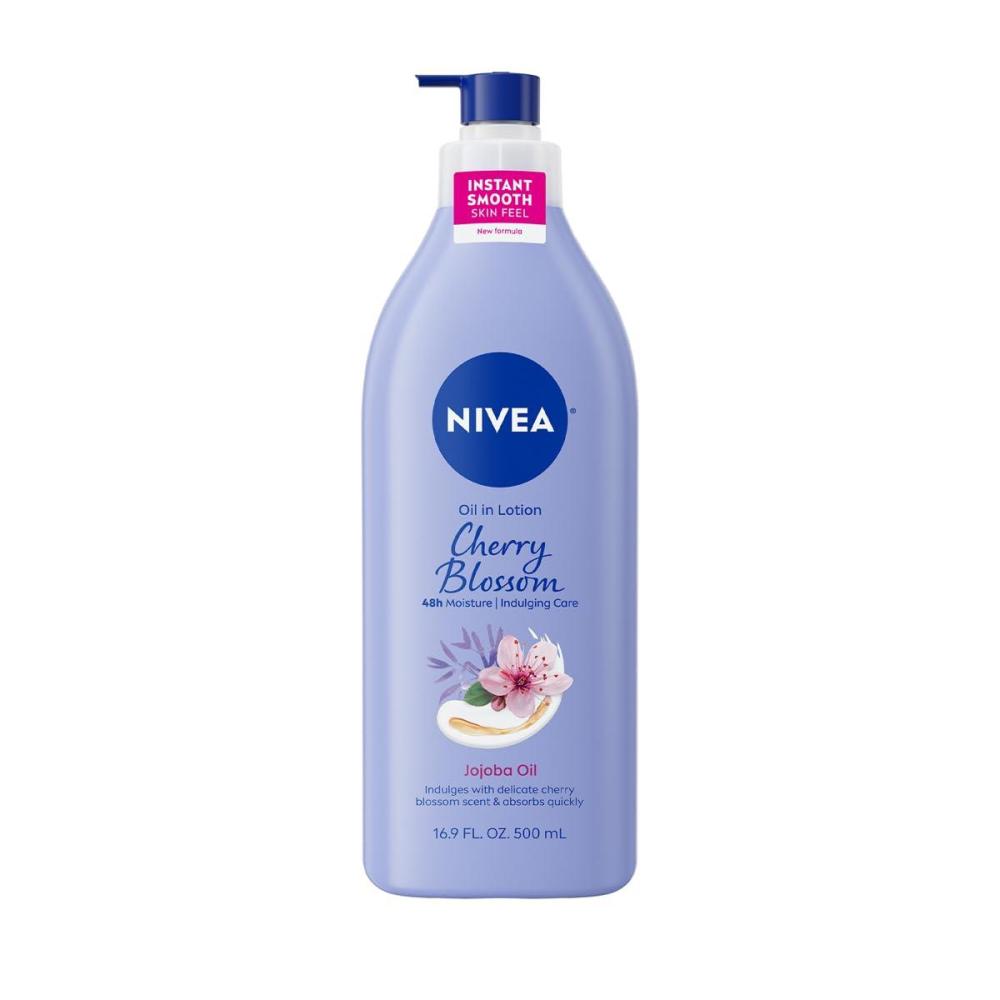 imageNIVEA Oil Infused Cherry Blossom and Jojoba Oil Body Lotion for Women Mothers Day Gifts 169 Fl Oz Pump Bottle169 Fl Oz Pack of 1