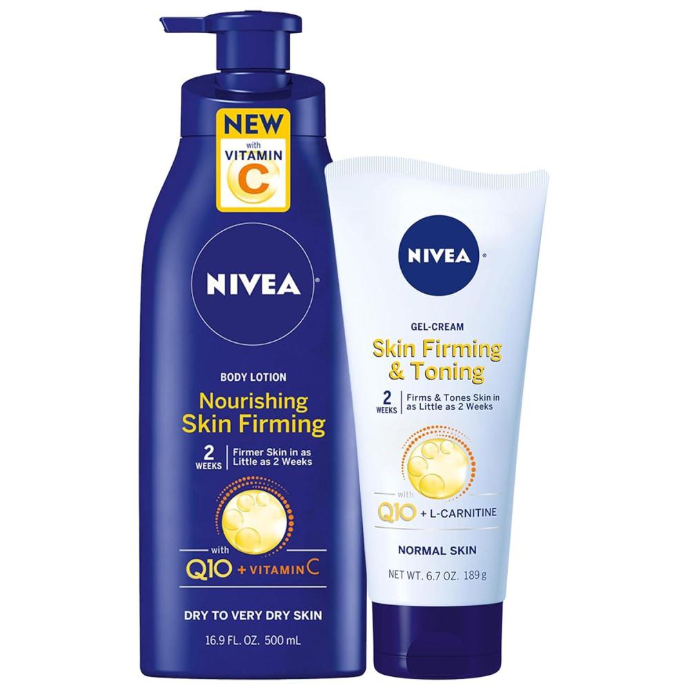 imageNivea Nourishing Hydration Skin Firming Body Lotion 169 Fl Oz  Skin Firming amp Toning Body Gel Cream with Hyaluronic Acid 67 Oz Enriched with Q10 and Vitamin C