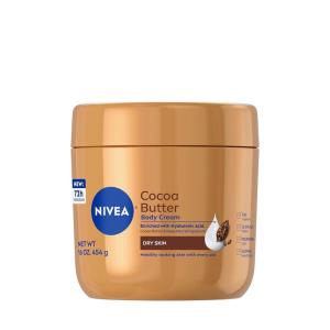 NIVEA Cocoa Butter Body Cream with Deep Nourishing Serum, Cocoa Butter Cream for Dry Skin, Mothers Day Gifts, 16 Oz Jar