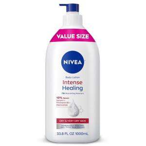 NIVEA Intense Healing Body Lotion for Very Dry, Itchy Skin with Glycerin, Provitamin B5 and Niacinamide, 72-Hour Body Moisturizer, 16.9 Fl Oz Pump Bottle(33.8 Fl Oz (Pack of 1))
