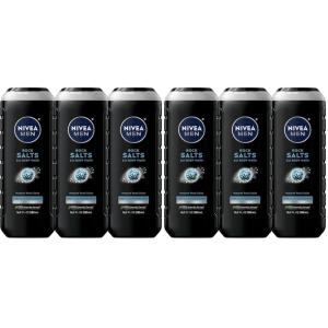 NIVEA MEN Real Madrid Limited Edition Design Active Clean Body Wash with Natural Charcoal for Normal to Oily Skin, 3-in-1 Charcoal Body Wash, Face and Hair, 16.9 Fl Oz Bottle, Pack of 3(16.9 Fl Oz (Pack of 6))