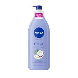 NIVEA Oil Infused Lotion Coconut and Monoi Oil Body Lotion for Women, Fast-Absorbing and Non-Greasy Coconut Scented Lotion Moisturizes for 48 Hours, 16.9 Fl Oz Pump Bottle(16.9 Fl Oz (Pack of 1))