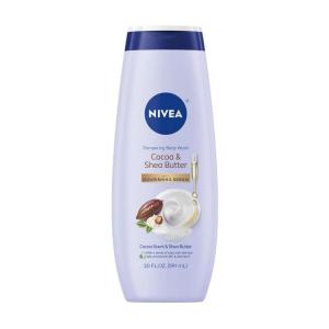 NIVEA Pampering Coconut and Almond Milk Body Wash with Nourishing Serum, Moisturizing Body Wash for Women, Enriched with Provitamin B5 and Vitamin E, 20 Fl Oz Bottle(Chocolate)