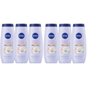 NIVEA Refreshing Basil and White Tea Body Wash with Nourishing Serum, Scented Body Wash for Women, Enriched with Provitamin B5 and Vitamin E, 20 Fl Oz Bottle(20 Fl Oz (Pack of 6))