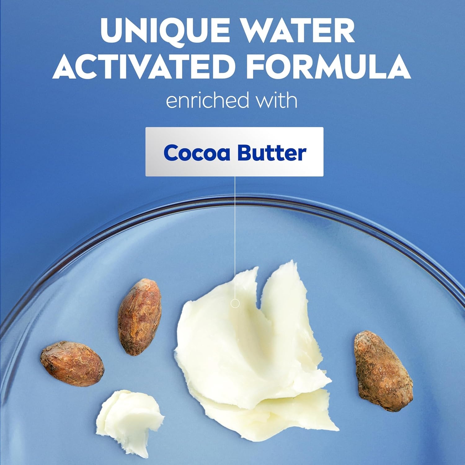 imageNIVEA Cocoa Butter In Shower Lotion Water Activated In Shower Moisturizer for Dry Skin to Very Dry Skin 135 FL OZ Bottle
